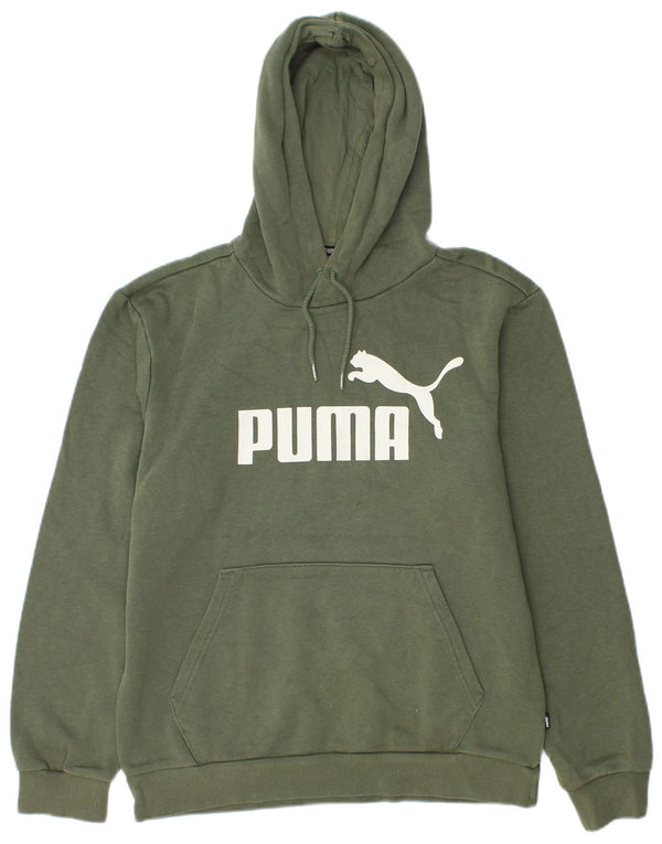 Puma Herren Graphic Hoodie Pullover Kleine grüne Baumwolle
