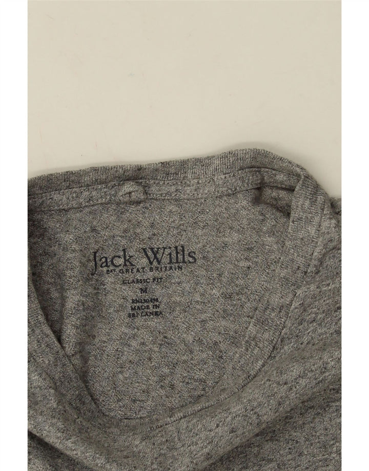 Jack Wills Herren-T-Shirt mit klassischer Passform aus mittelgrauer Baumwolle