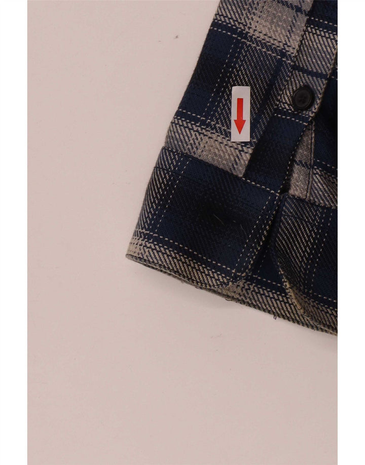 Drykorn Herren-Shacket-Hemd, groß, marineblau, kariert, Baumwolle