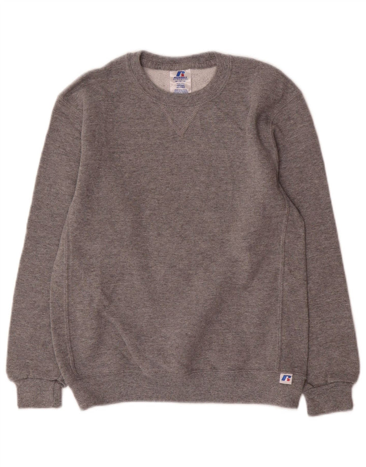 Russell Athletic Sweatshirt-Pullover für Jungen, 11–12 Jahre, mittelgrau gefleckt