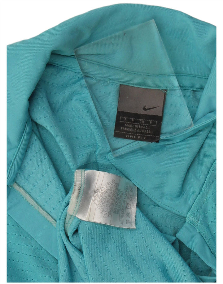 Nike Damen Dri Fit Poloshirt UK 10 Small Türkis Polyester