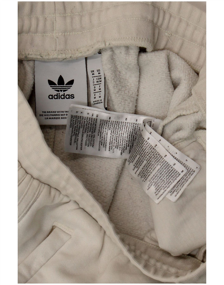 ADIDAS Herren-Trainingshose, Jogginghose, mittelgroß, cremefarbene Baumwolle