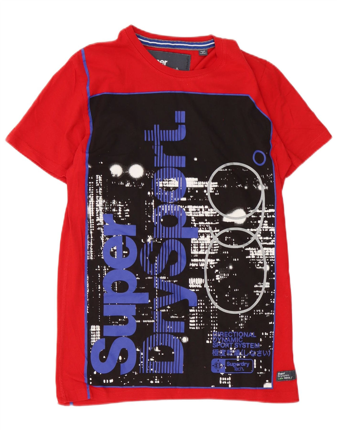 Superdry Herren T-Shirt mit Grafik, Größe S, Rot, Baumwolle