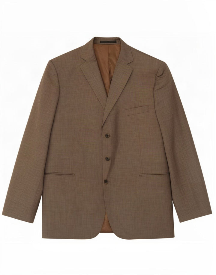 Marks & Spencer Herren-Blazer mit 3 Knöpfen, UK 48, 2XL, beige Wolle
