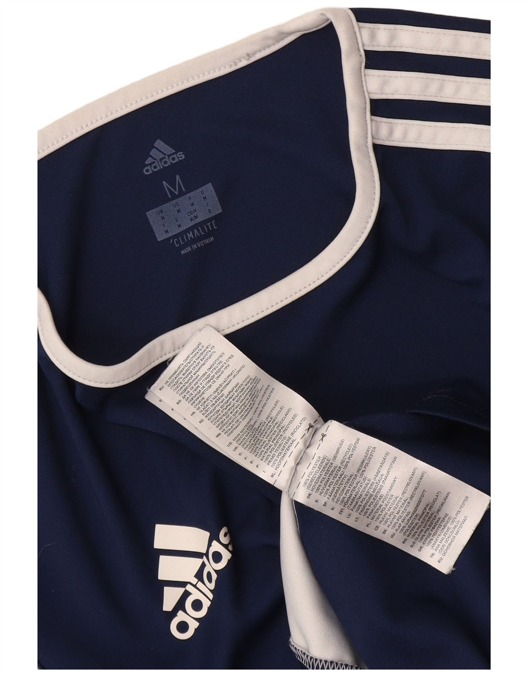 Adidas Herren Climalite T-Shirt Top Medium Marineblau Colourblock Polyester