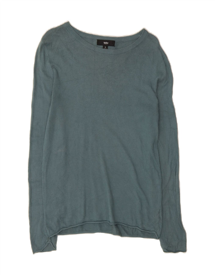 MOSSIMO Womens Boat Neck Jumper Sweater UK 14 Large Blue Vintage Mossimo and Second-Hand Mossimo from Messina Hembry 