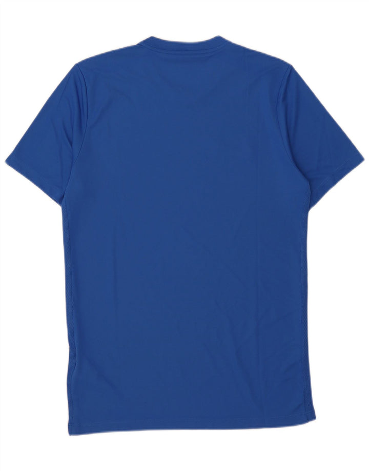 Nike Herren Dri Fit Grafik-T-Shirt-Oberteil aus mittelblauem Polyester