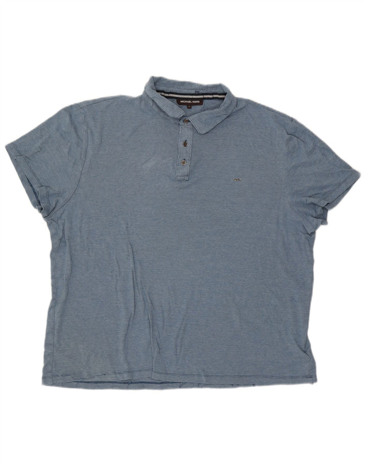 Michael Kors Herren Poloshirt 2XL Blau Baumwolle