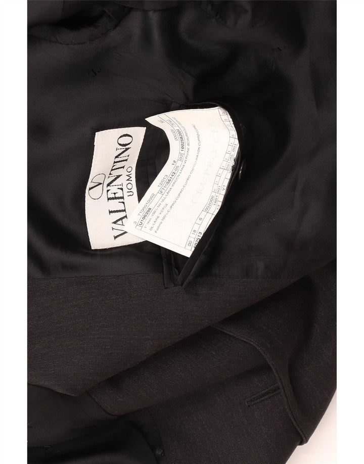 Valentino Herren 3-Knopf-Blazerjacke IT 56 3XL Braune Schurwolle