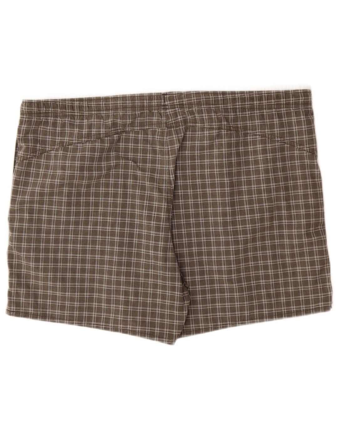 Adidas Herren-Badeshorts, groß, Khaki, kariert, Polyester