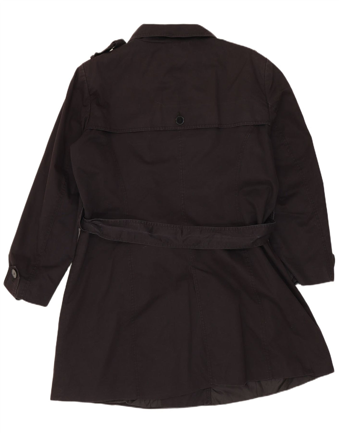 Zara Damen Trenchcoat UK 20 2XL Marineblaue Baumwolle