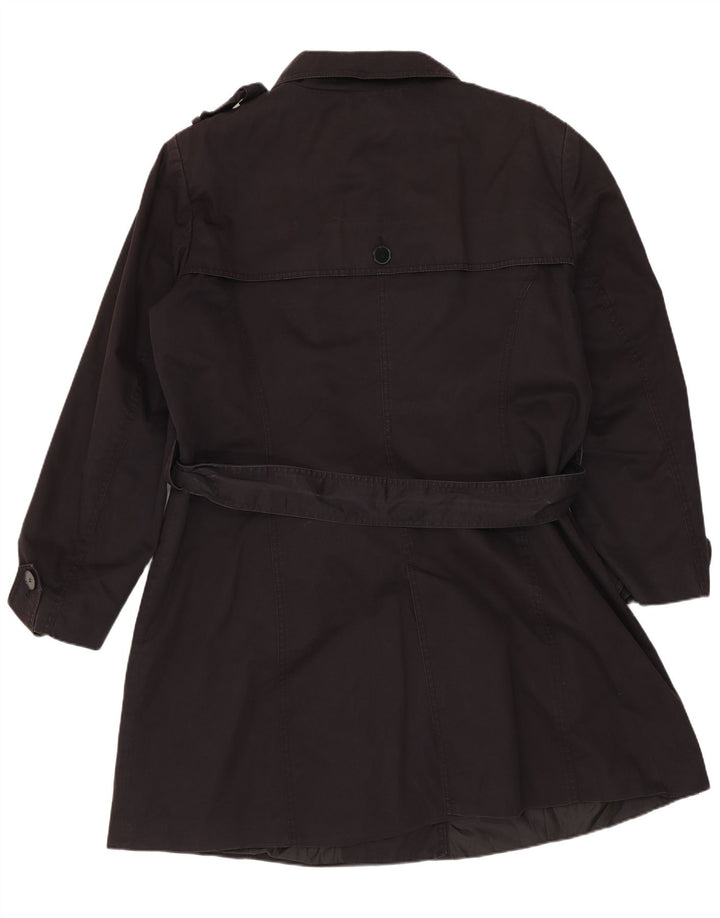 Zara Damen Trenchcoat UK 20 2XL Marineblaue Baumwolle