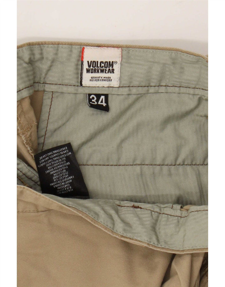 Volcom Herren Workwear Chino Shorts W34 Große braune Baumwolle