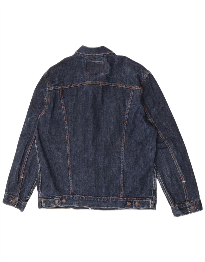 Levi's Herren Jeansjacke UK 42 XL Marineblau Baumwolle