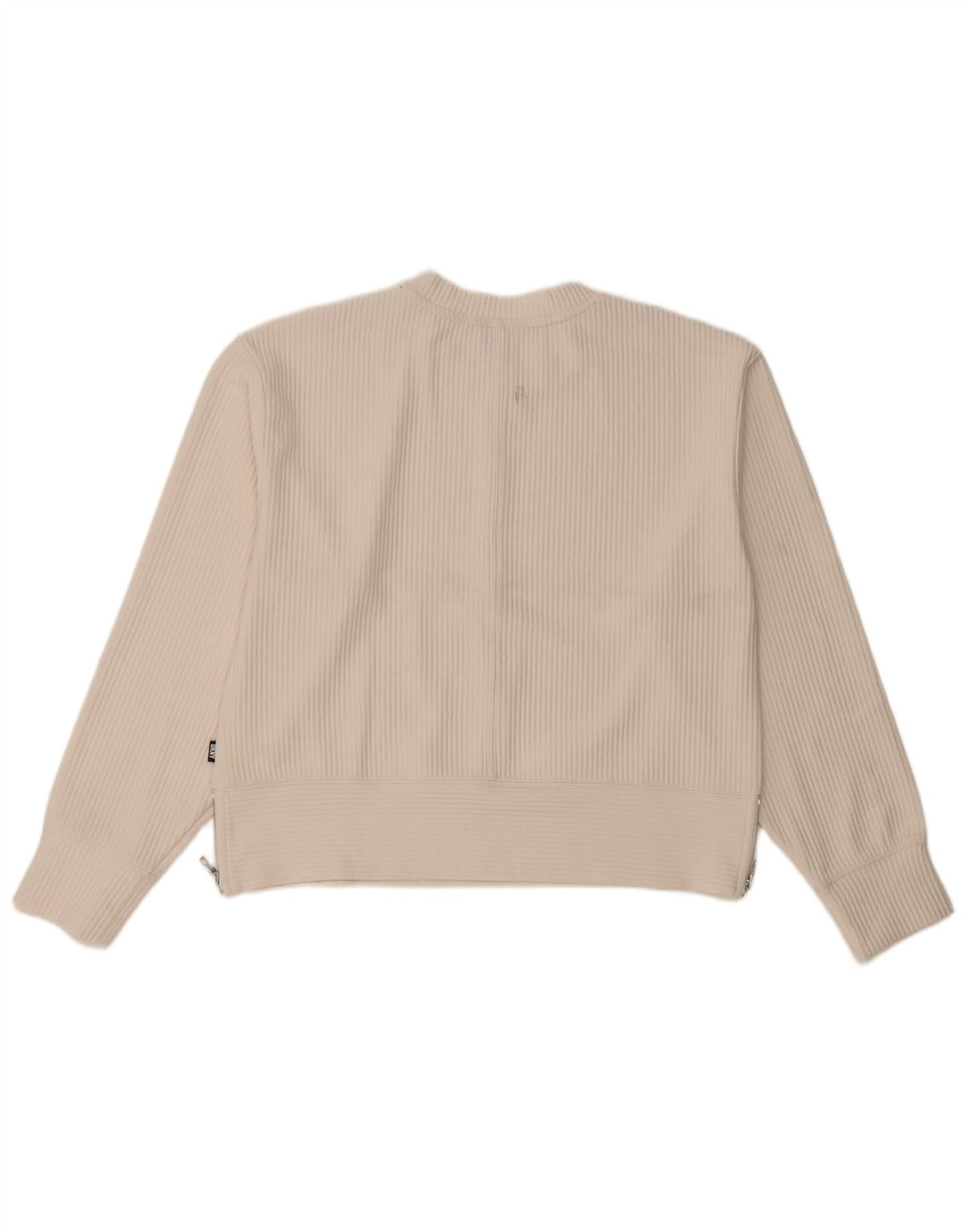 Dkny Damen-Sweatshirt-Pullover UK 14 Mittelweißes Polyester