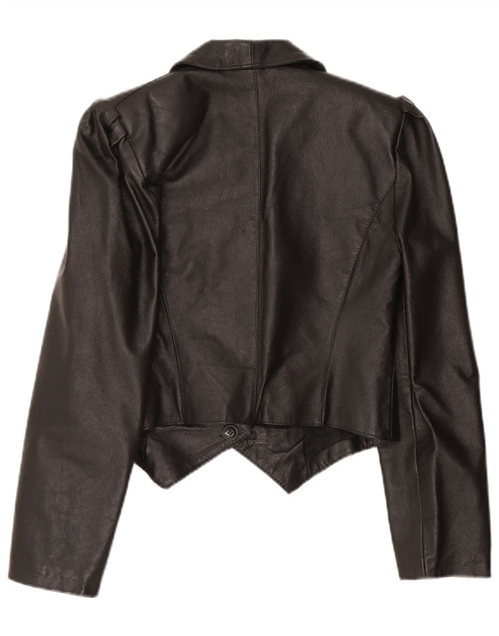 Vintage Damen 1 Knopf Blazer Jacke UK 10 Small Schwarz