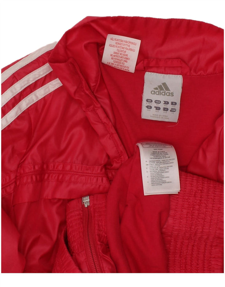 ADIDAS Mädchen-Trainingsanzug mit drei Streifen, Oberteil, Jacke, 9–10 Jahre, rosa, Polyester