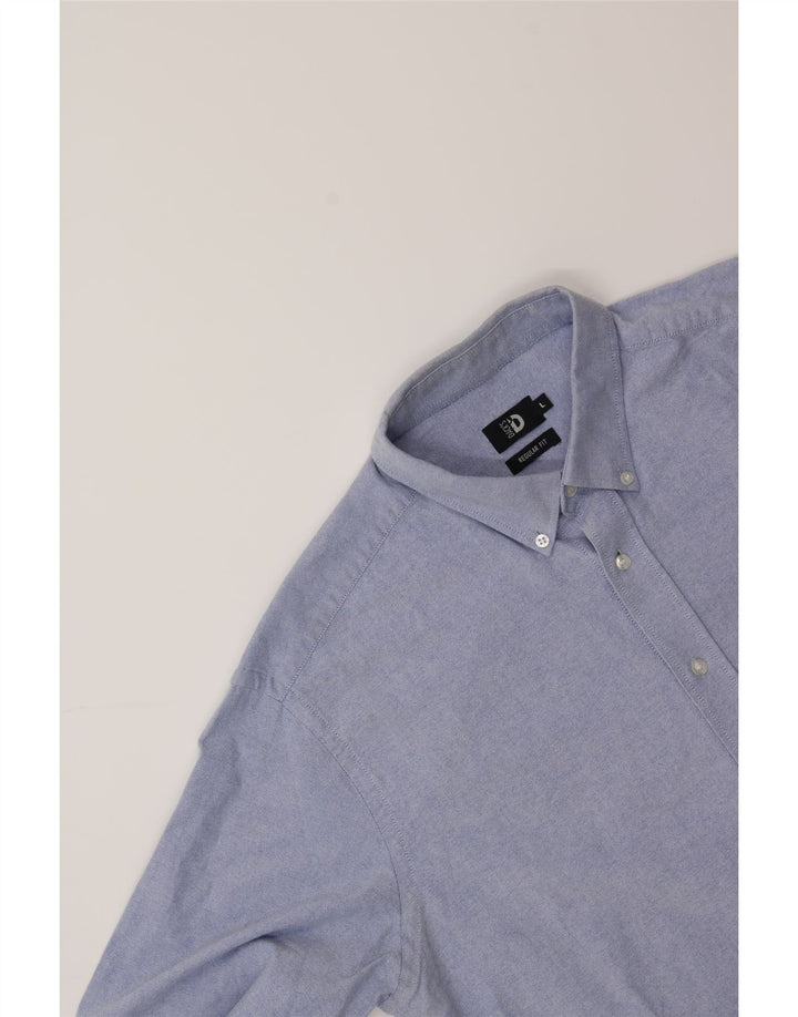 DACK'S Mens Regular Fit Shirt Large Blue Cotton Vintage Dack's and Second-Hand Dack's from Messina Hembry 