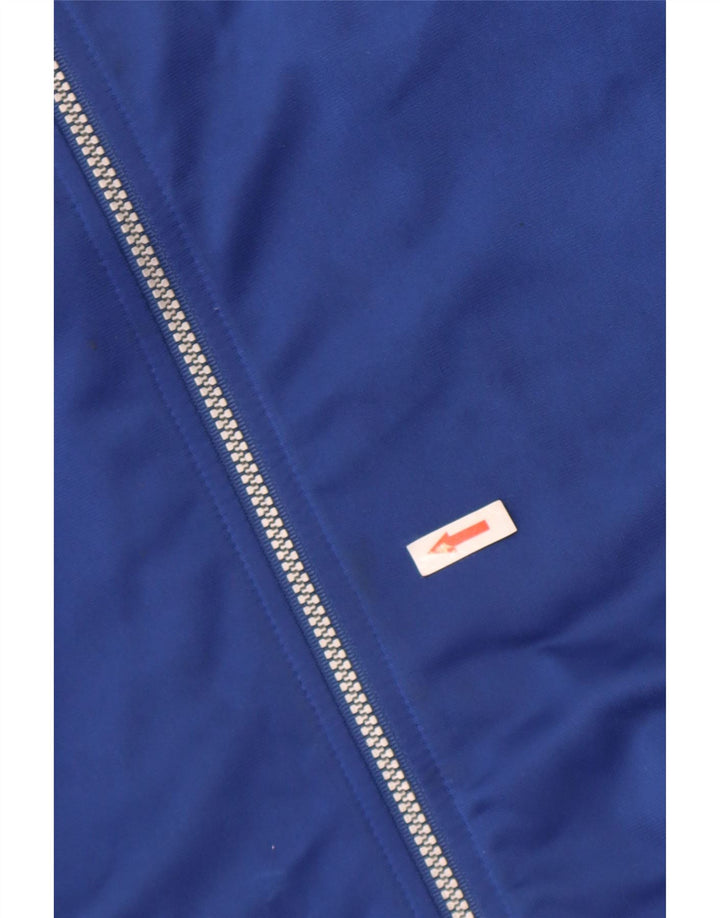 Kappa Jungen-Trainingsanzug-Top-Jacke, 12–13 Jahre, XL, blaues Farbblock-Polyester