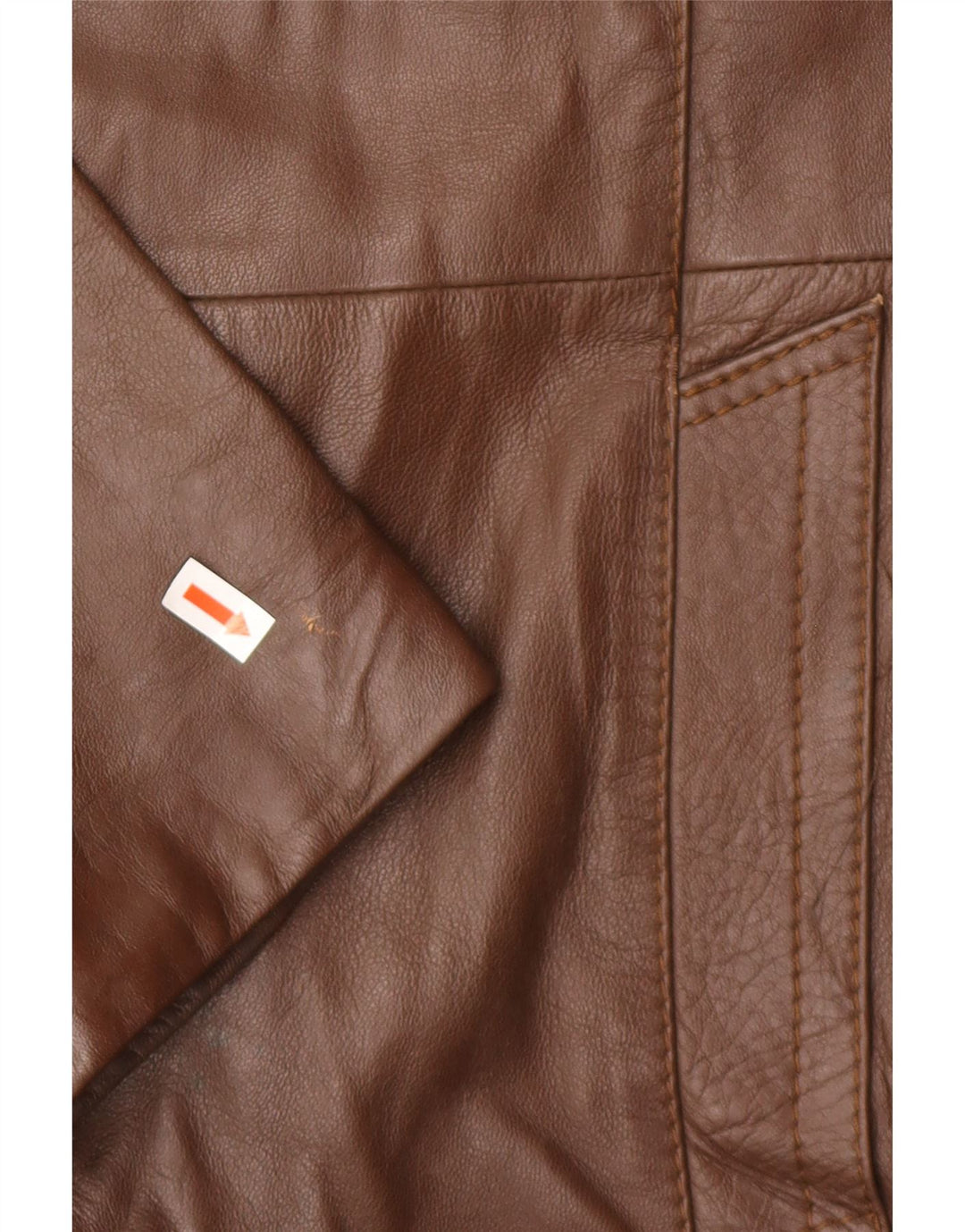 Camox Herren-Militär-Ledermantel IT 50, großes braunes Leder