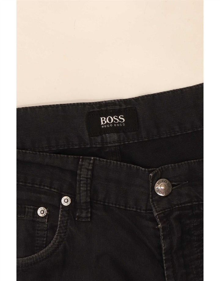 Hugo Boss Herren gerade Freizeithose W32 L30 Schwarz