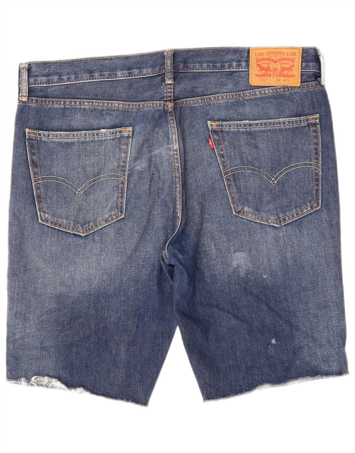 Levi's Herren 511 Distressed Denim Shorts W36 Große blaue Baumwolle