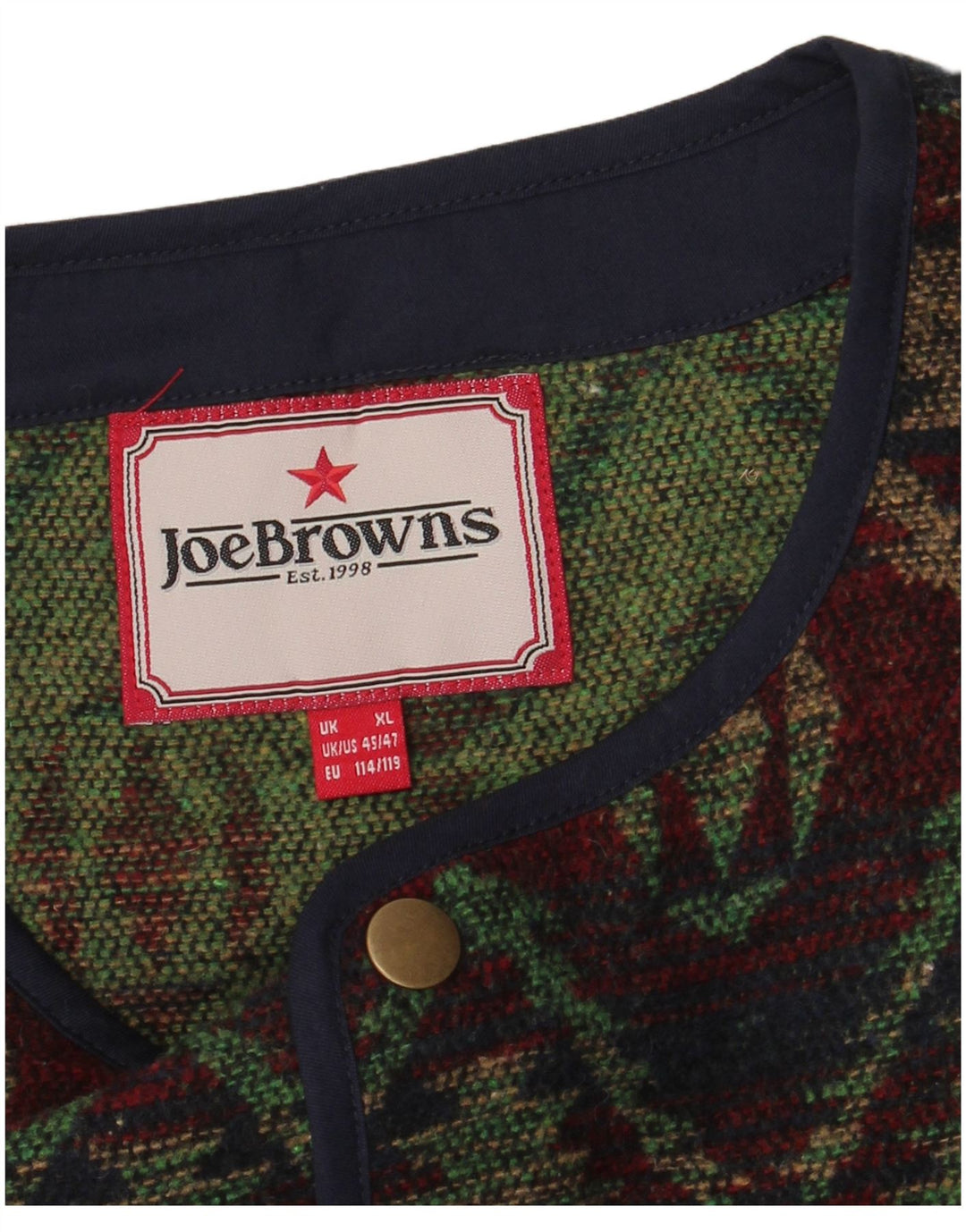 JOE BROWNS Herren Weste XL Mehrfarbig Fair Isle