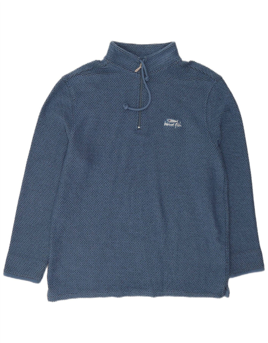 Weird Fish Herren-Sweatshirt mit Reißverschluss, XL, Blau, Baumwolle