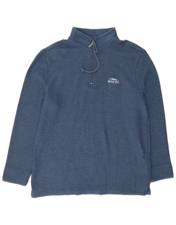 Weird Fish Herren-Sweatshirt mit Reißverschluss, XL, Blau, Baumwolle