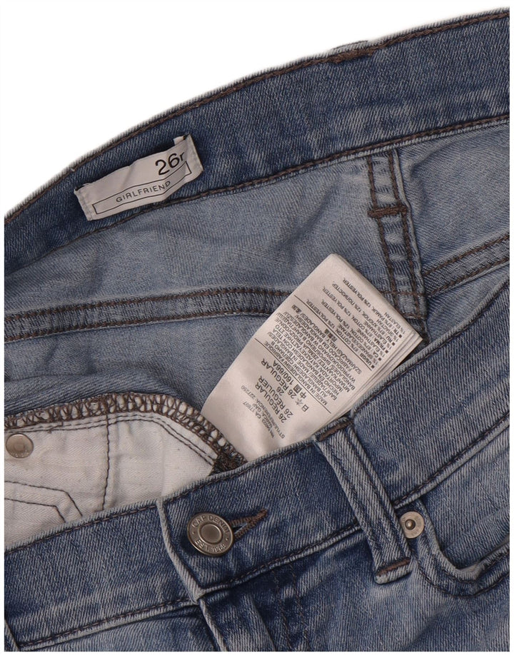 Gap Damen Girlfriend Slim Jeans W26 L29 Blaue Baumwolle