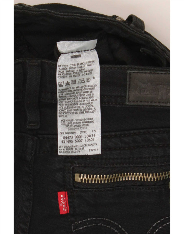 Levi's Damen Skinny Jeans W30 L29 Schwarze Baumwolle
