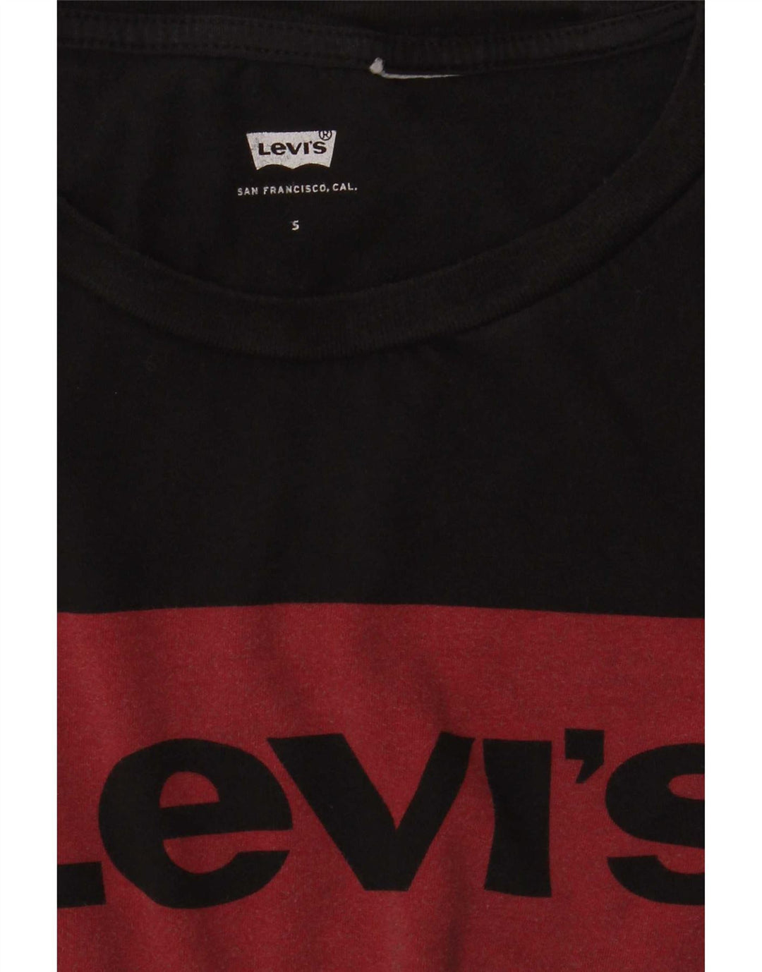 Levi's Damen-T-Shirt mit Grafik, UK 10, Größe S, Schwarz
