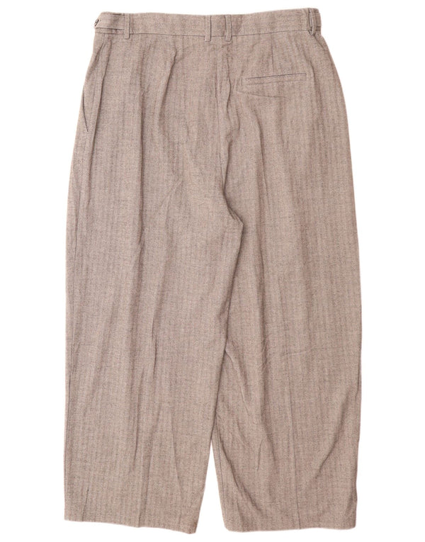Marks & Spencer Damen-Chinohose mit hoher Taille, UK 18, XL W36 L28, Grau