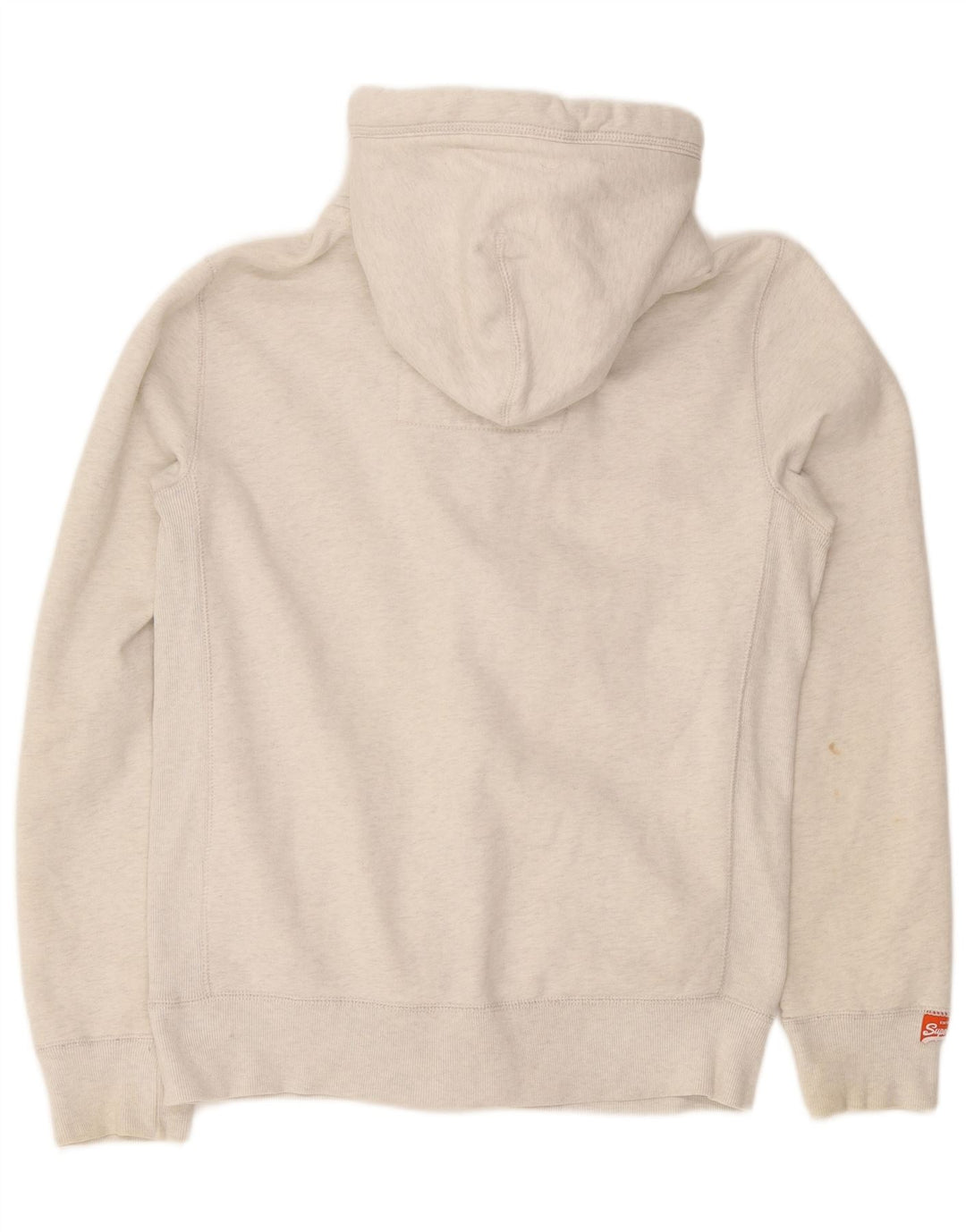 Superdry Herren-Kapuzenpullover mit grafischem Reißverschluss, mittelweiße Baumwolle