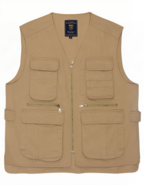 Dolomite Herren Utility Gilet UK 42 XL Beige Baumwolle