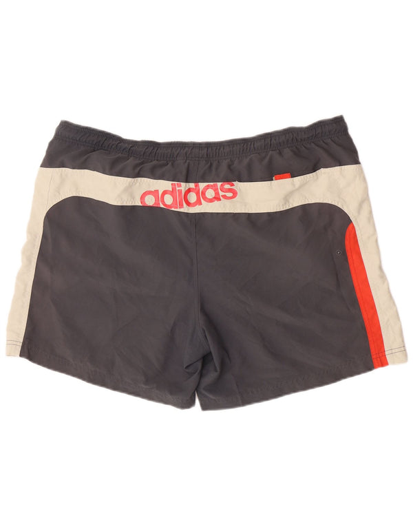 Adidas Herren Badeshorts XL Grau Colourblock Polyester