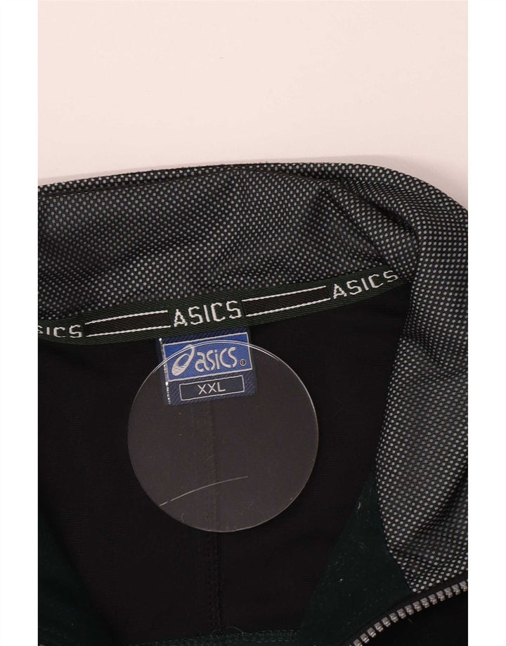 Asics Herren-Trainingsanzugoberteil, Jacke, 2XL, Grün, Farbblock