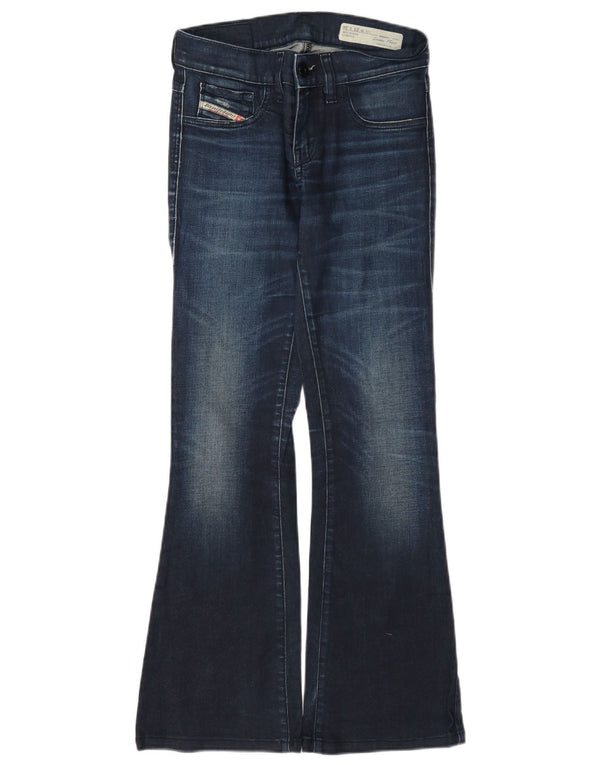 Diesel Damen Livier Super Slim Flared Jeans W23 L29 Marineblaue Baumwolle