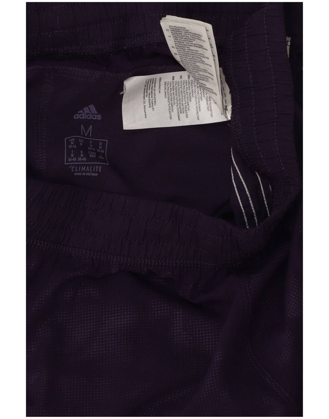 ADIDAS Damen Climalite Sport Shorts UK 12/14 Mittellila Polyester