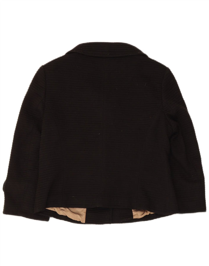 Marks & Spencer Damen Blazerjacke mit 3/4-Ärmeln, UK 12, Mittelschwarz