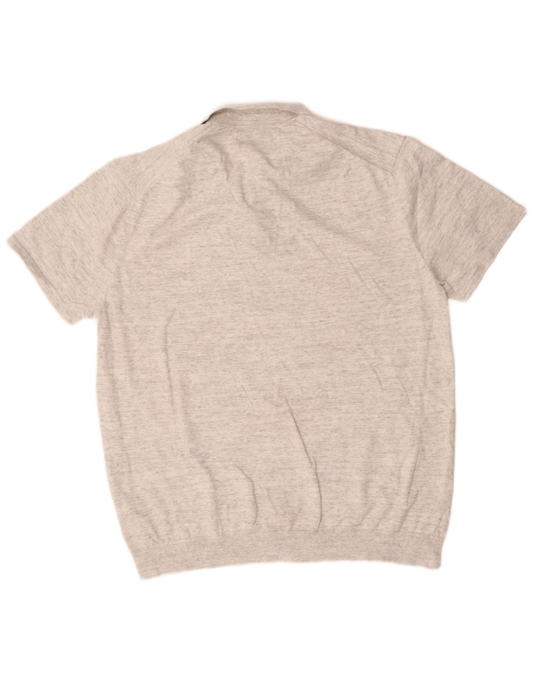 Marks & Spencer Herren-Poloshirt XL, grau gefleckte Baumwolle