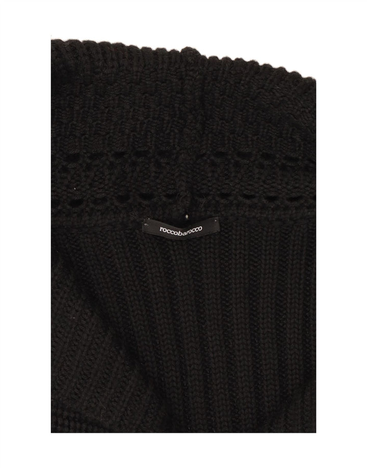 ROCCOBAROCCO Womens Cardigan Sweater UK 14 Large Black Vintage Roccobarocco and Second-Hand Roccobarocco from Messina Hembry 