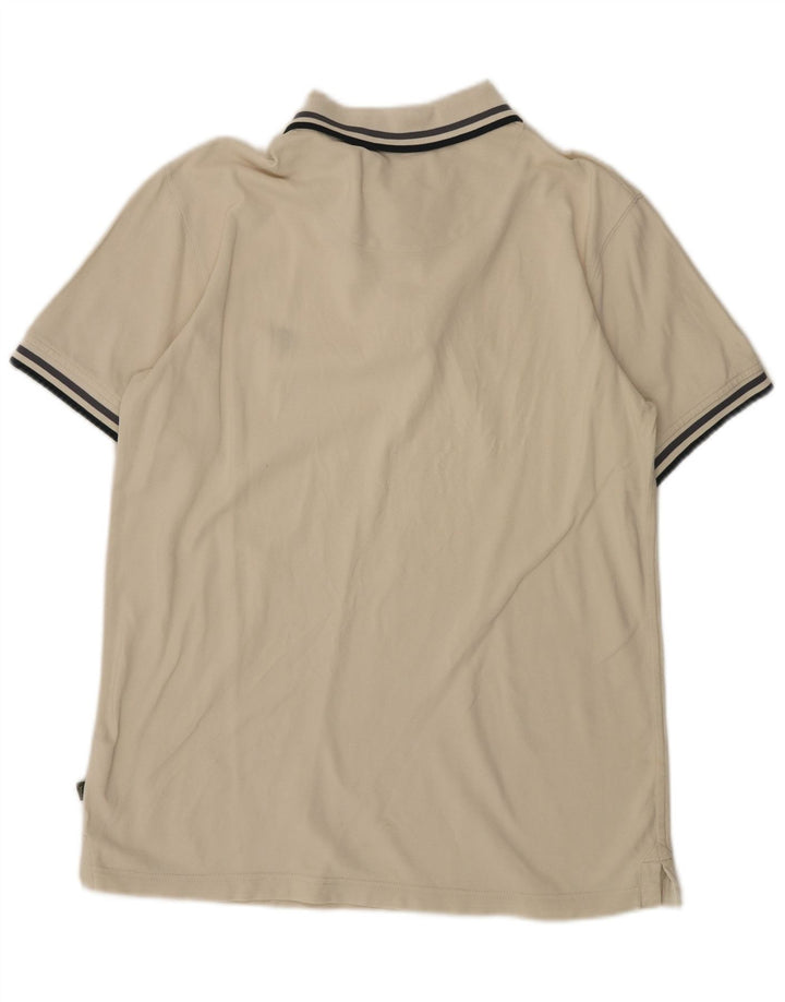 Timberland Herren-Poloshirt mit normaler Passform, mittlere, cremefarbene Baumwolle