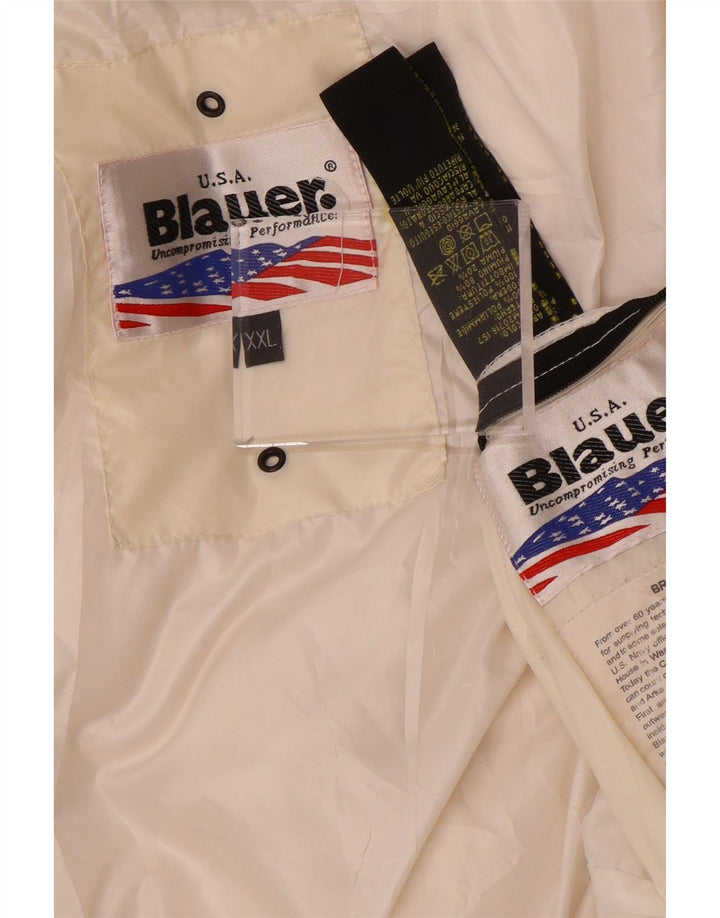 Blauer Damen Wattierte Jacke UK 20 2XL Weiß Polyamid