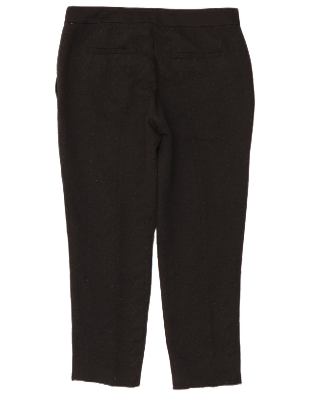Schmale, verkürzte Damenhose von Zara, mittelgroß, W28, L25, schwarz geflecktes Polyester