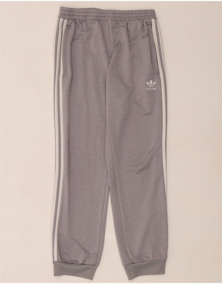 Adidas Herren-Trainingshose, Jogginghose, groß, grau, Polyester