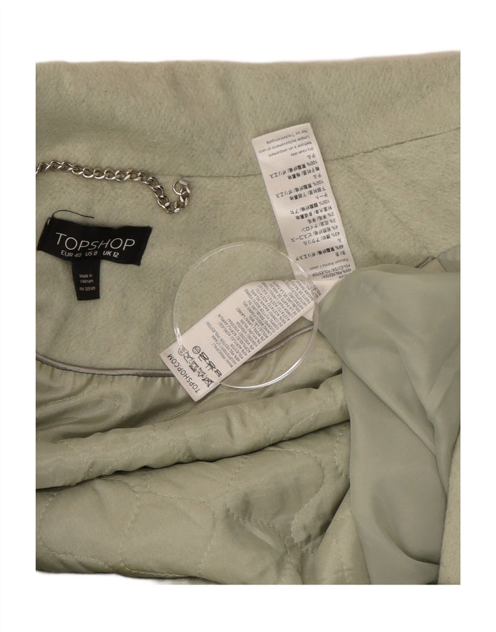 Topshop Damenmantel UK 12 Mittelgrünes Polyester