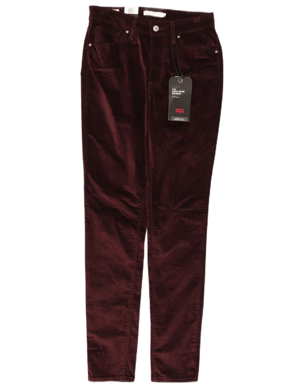 Levi's Damen 721 High Waist Skinny Freizeithose W29 L32 Burgunderrot Baumwolle