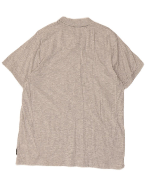 French Connection Herren-Poloshirt 2XL aus grauer Baumwolle