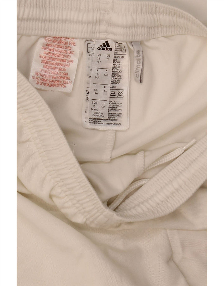 Adidas Jungen Climalite Sportshorts 13–14 Jahre, weißes Polyester